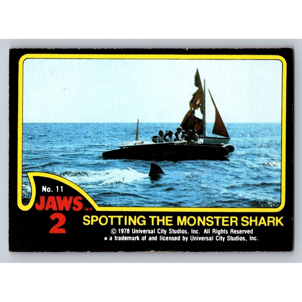 Jaws 2 Spotting Monster Shark 1978 Topps #11 Non-Sport Card